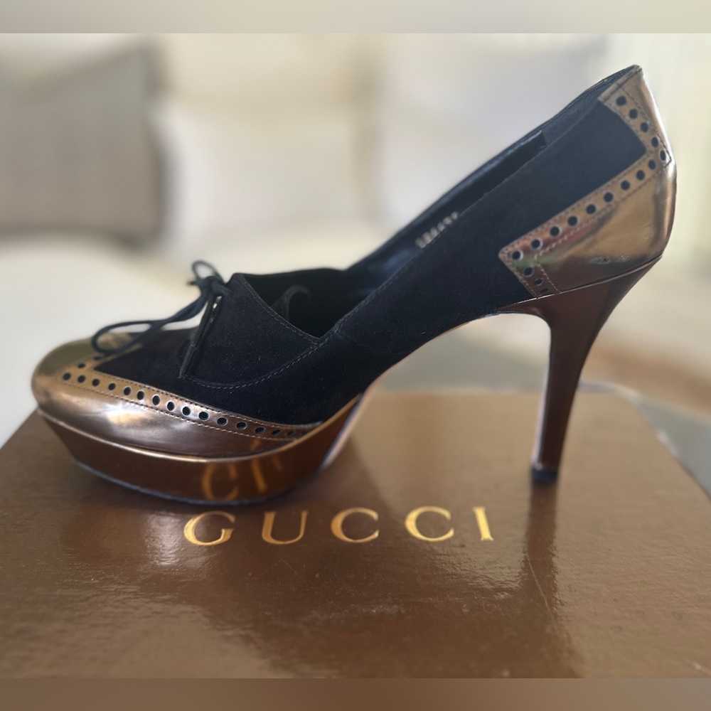 Gucci , platform, black, 9 1/2